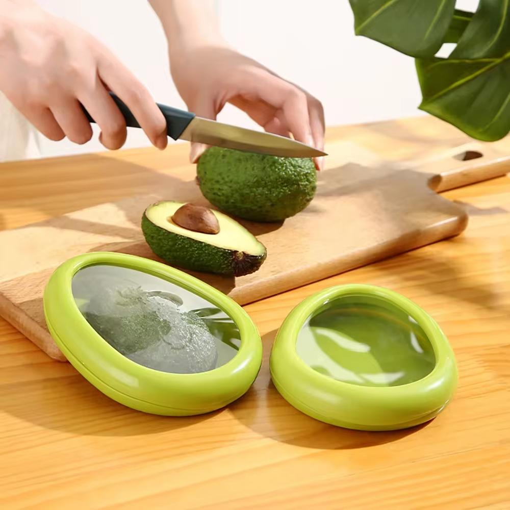 Kreative Aufbewahrungsbox für die Küche, Obst- und Gemüsebehälter, Frischhaltebox für Avocado, Tomaten, Zitrone, Zwiebeln, Frischhaltebox, Gemüsefach, Küchenhelfer