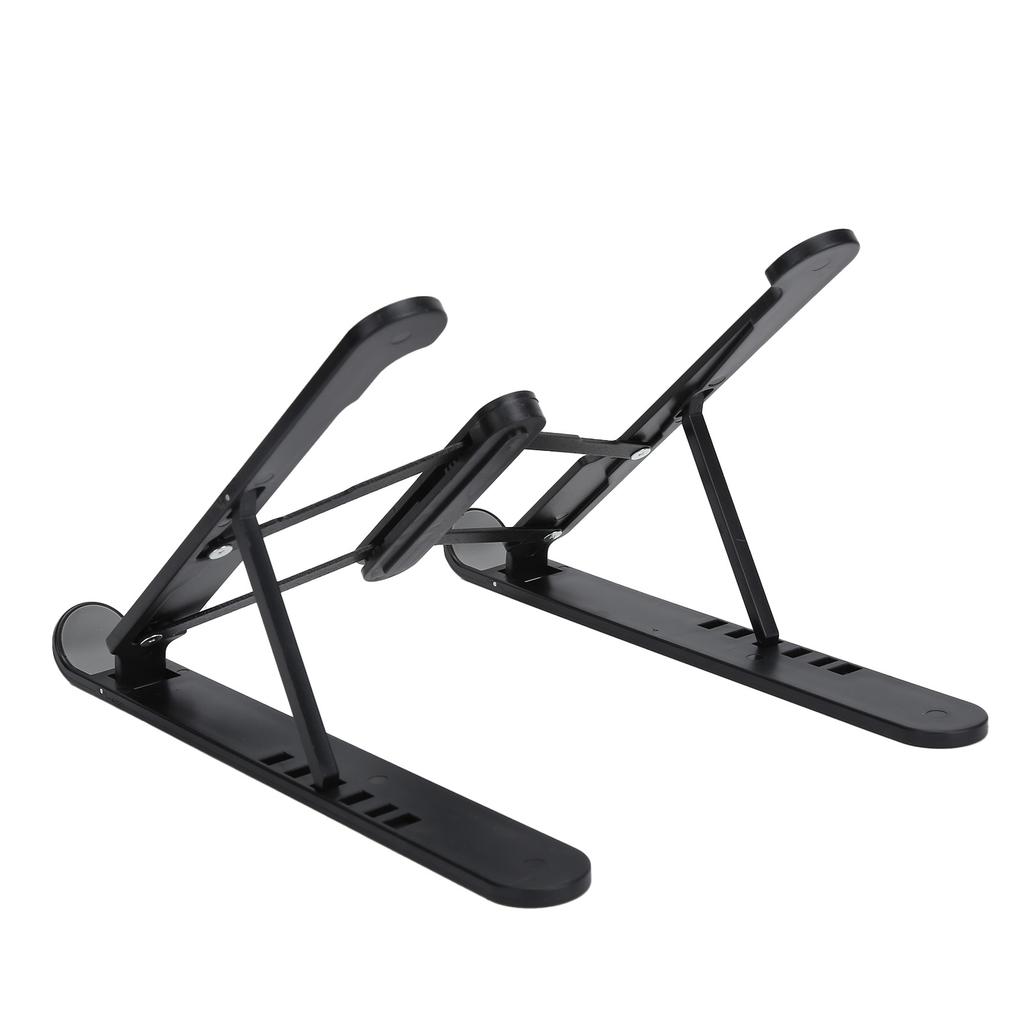 Stojan na notebook 6úrovňový chladicí držák Stolní monitor Skládací zvedací deska Zvyšovací rám Černý