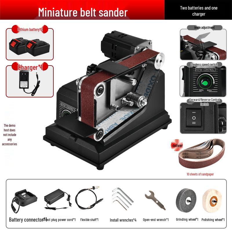 Automatic Micro Mini Belt Sander & Knife Sharpener - Industrial-Grade Polishing Machine