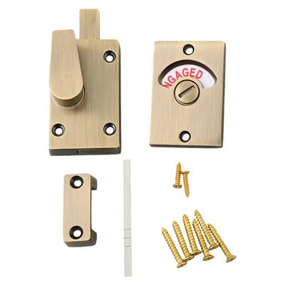 Toilet Indicator Bolt Lock Vacant Engaged Bathroom Privacy WC Toilet Door Lock Zinc Alloy Partition Door Latch Lock  Hardware