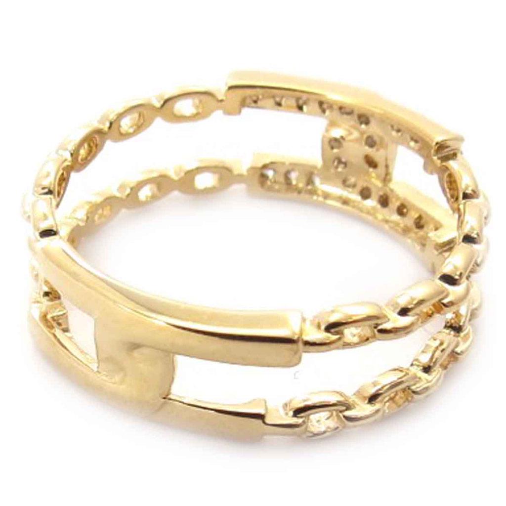 Gold Plated Ring 'Goddess' White Gold - 6 Mm