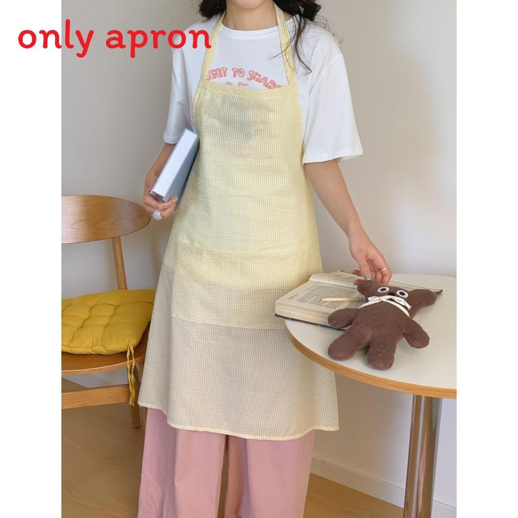 Cotton Sleeveless Apron Waterproof With Embroidery For Home Cooking And Casual Wear