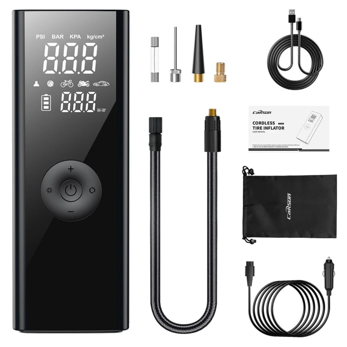 

CARSUN портативный беспроводной насос для шин портативный автомобильный воздушный компрессор для мотоциклов пикапов супер мощный надувной насос