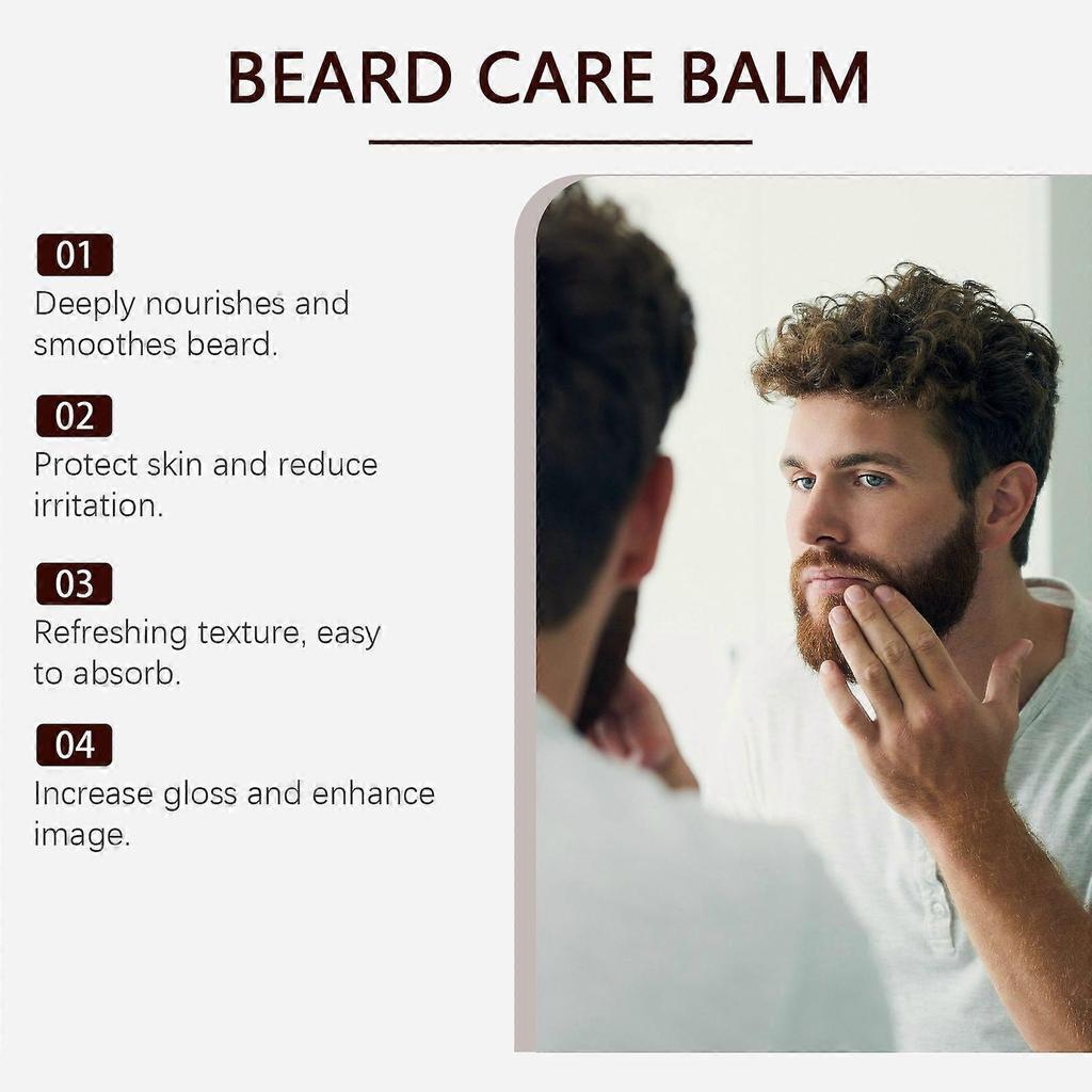 East Moon Men's Beard Care Balm - Strengthen Beard, Nourish, Make Thick, Soft, Shiny, And Black