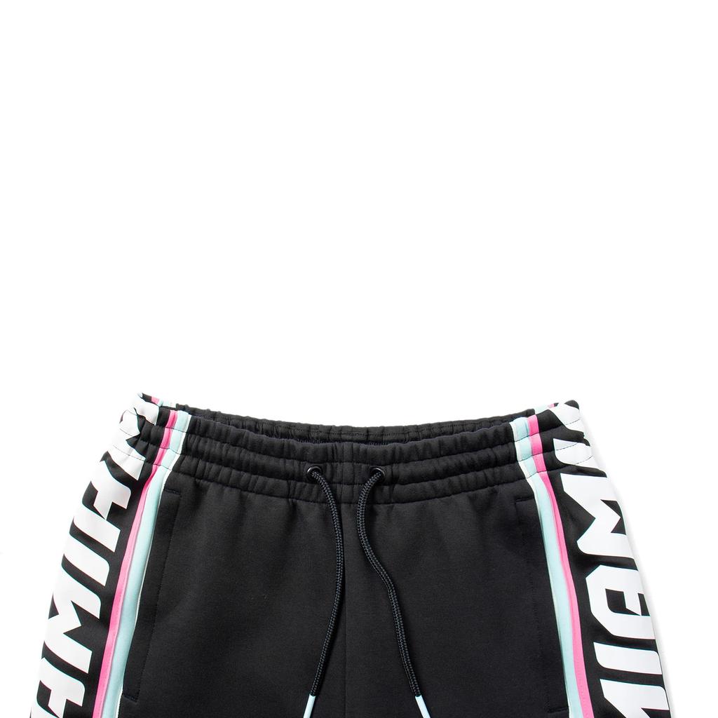 Li Ning Sports Série Basketball Imprimé Lettres Pantalon de Sport Jambe Droite Homme Bas Noir AKLR943-2