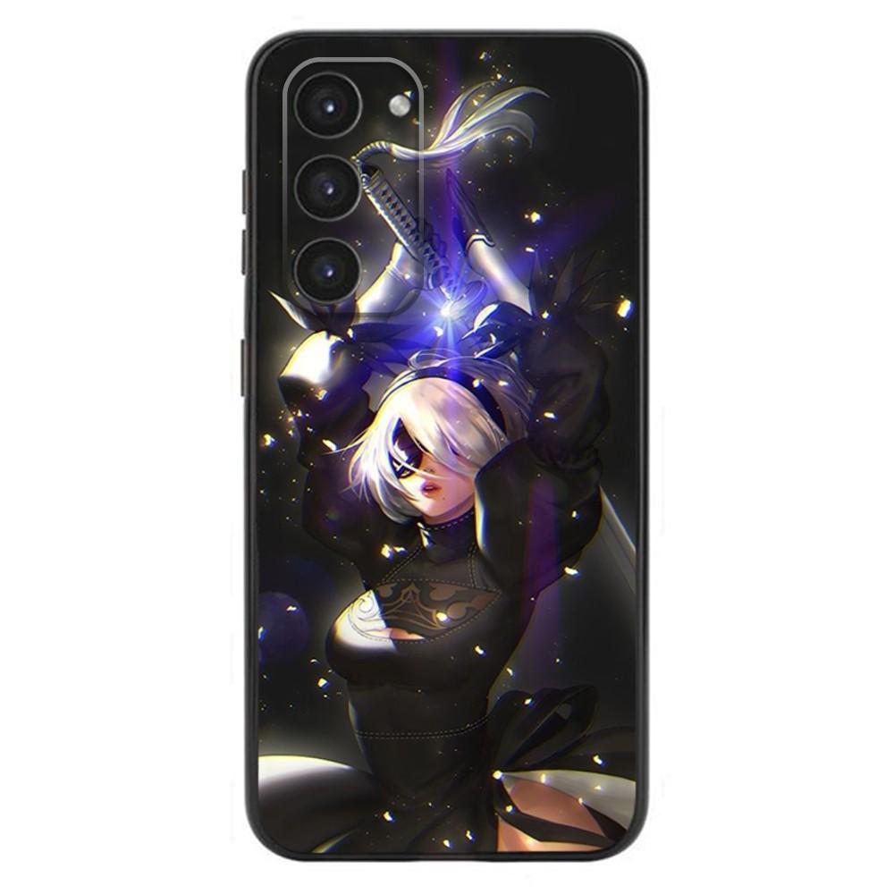 N-NieR A-Automata 2B Phone Case For Samsung Galaxy A20,A21s,A22,A31,A32,A52,A53,A72,73,A80,A91 Soft Liquid Silicone Black Cover