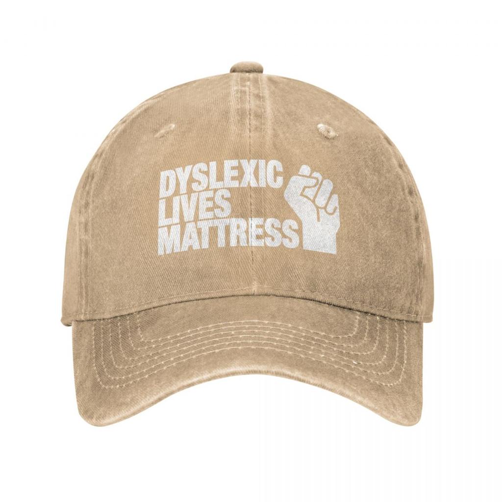 Dyslexic Lives Mattress Baseball Cap Big Size Hat Luxury Brand Unique hats hard hat Hats For Unisex Womens