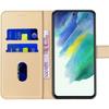 Coque - Samsung - S22 - Doré - Anti-Choc - Effet Cuir Souple