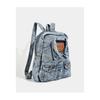 Washed Cowboy Large Capacity Backpack Fashion Retro Large Capacity Cowboy Shoulder Bag Commuter Bag