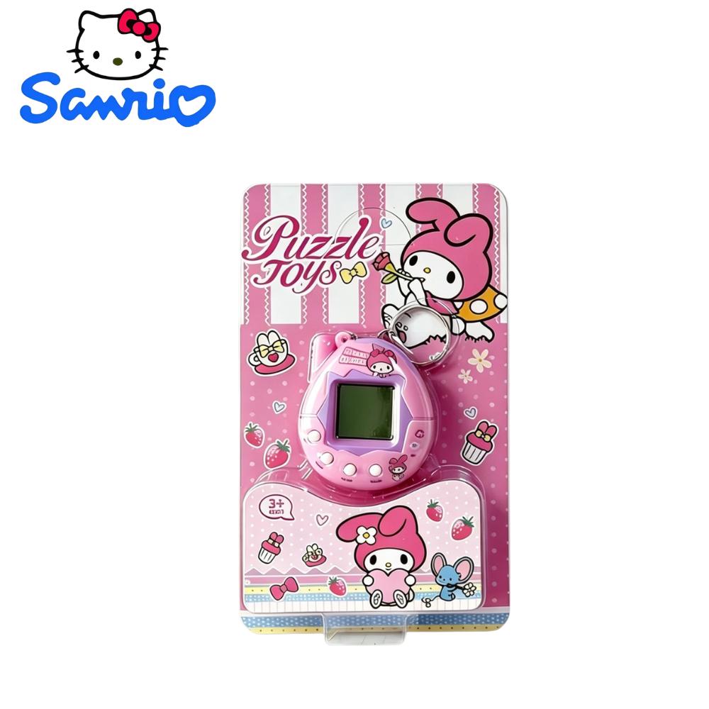 Sanrio Original Hello Kitty My Melody Cartoon Toys Virtual Pet Mini Game Console Keychains Toys Birthday Gifts--