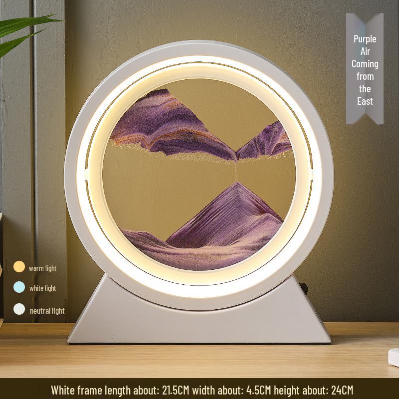 3D Quicksand Night Lamp: Creative Glass Table Light & Ornament Gift