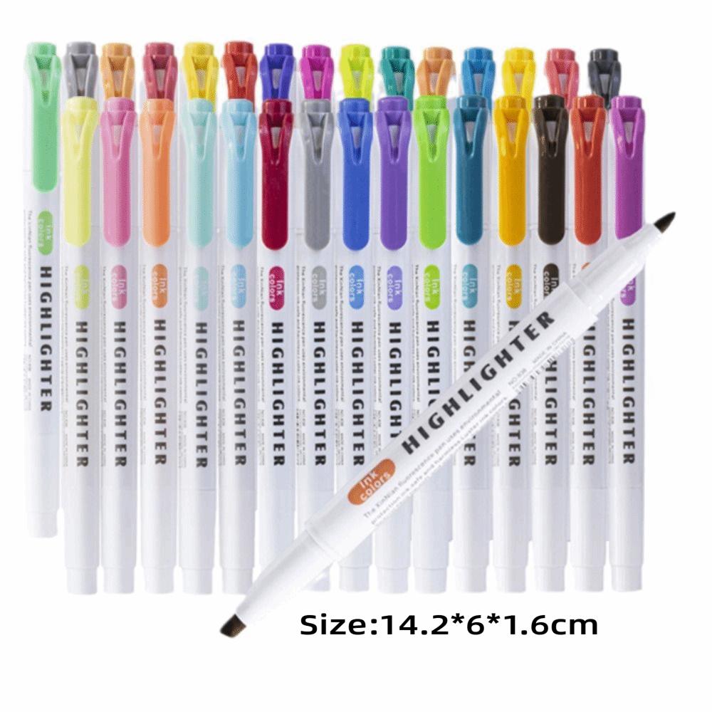 5 Kolorów/pudełko Dwustronny Pióro Fluorescencyjne Markery w Pastelowych Kolorach Pióra Artykuły Szkolne Biurowe