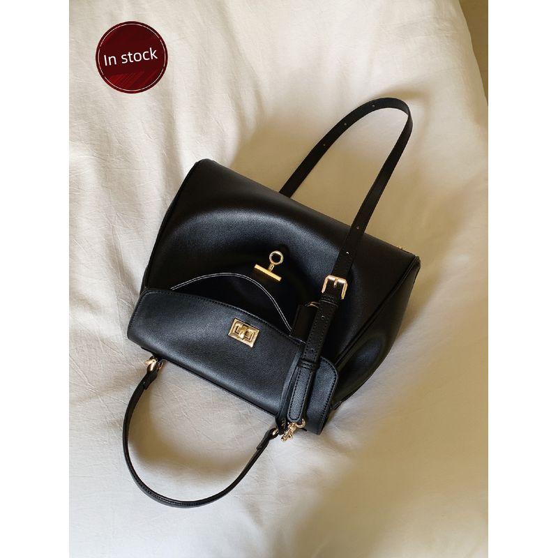 

South Style Small Shop Cowhide Xiangsong Figaro Handbags Women s Leather Women s Bag Versatile High Quality Shoulder Messenger Bag Black small size
