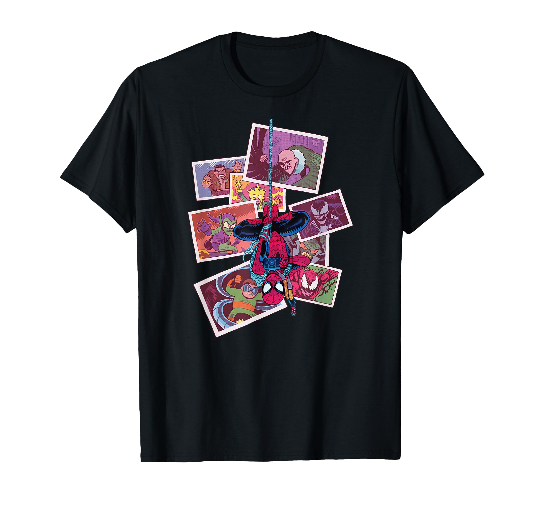 Marvel Spider-Man and Supervillains Polaroid T-Shirt