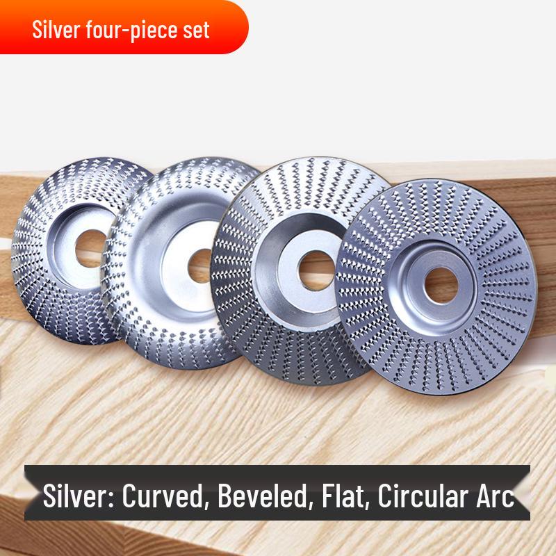 Woodworking Angle Grinder Burr Disc & Polishing Wheel Set