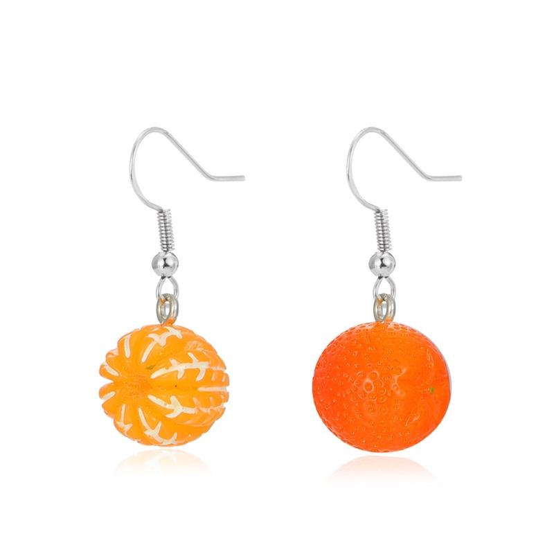 1 Pair for Creative Statement Dangle Fruit Earrings Fashion Cute Orange Fruit Earrings Jewelry Gifts for Women Girls