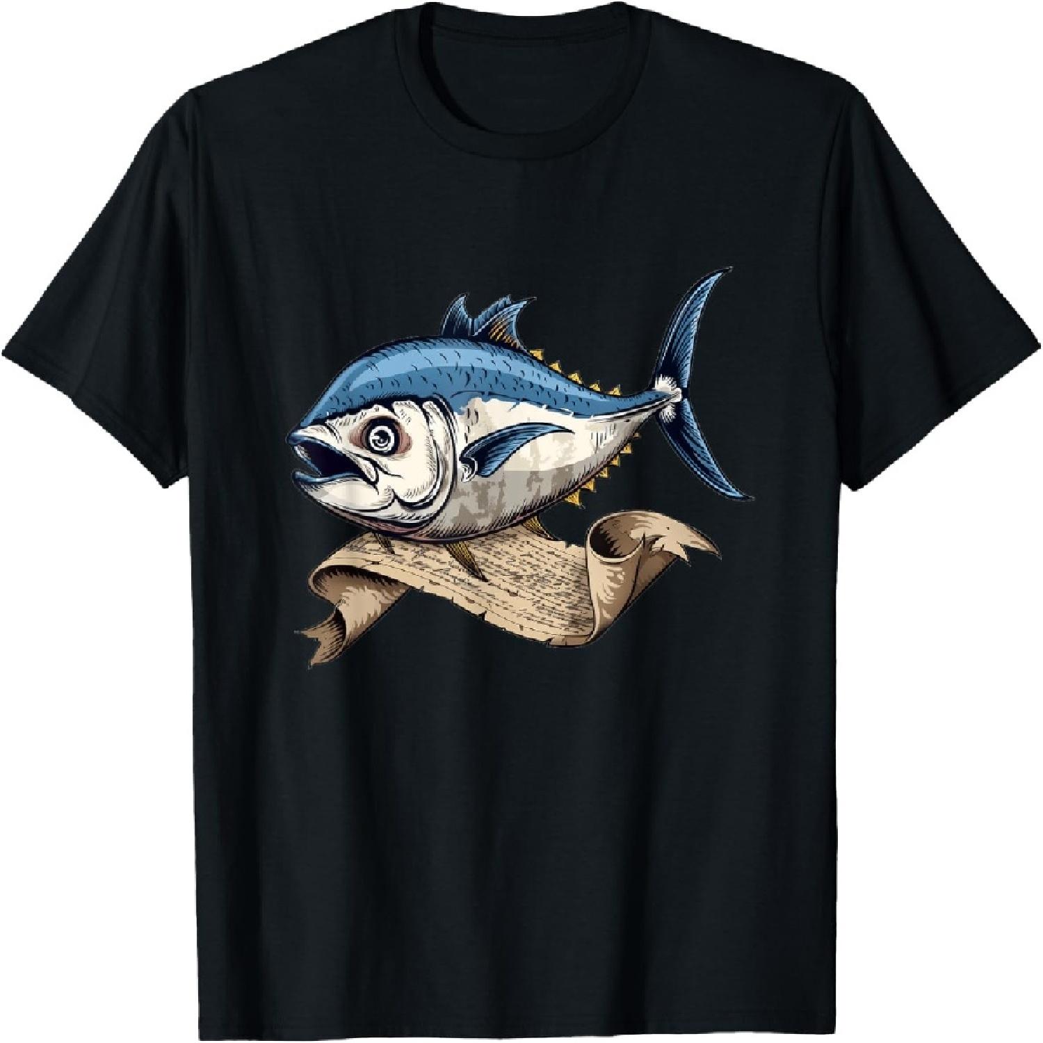 Bluefin Tuna With An Ancient Scroll T-Shirt(1) S