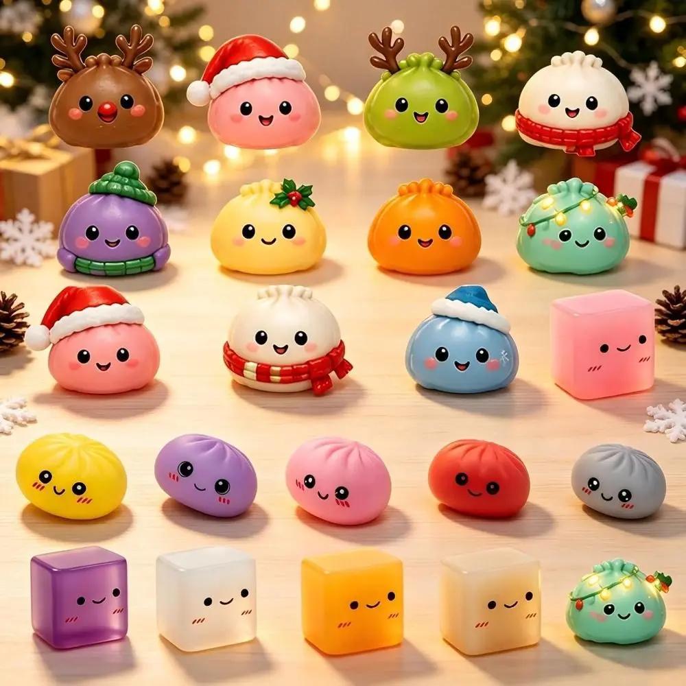 Glitter Dumpling Colorful Simulation Steamed Bun Decompression Toy for Anxiety Squishes Stress Balls Viral Fidget Toy