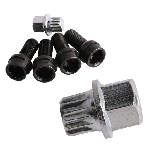 1Set Anti-theft Wheel Modified Bolts Screws Nuts Lock Part 1K0698137A for VW