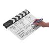 Professional Acrylic Clapboard Dry Erase TV Film Movie Director Cut Action Scene   Board Slate With Marker Pen Eraser
