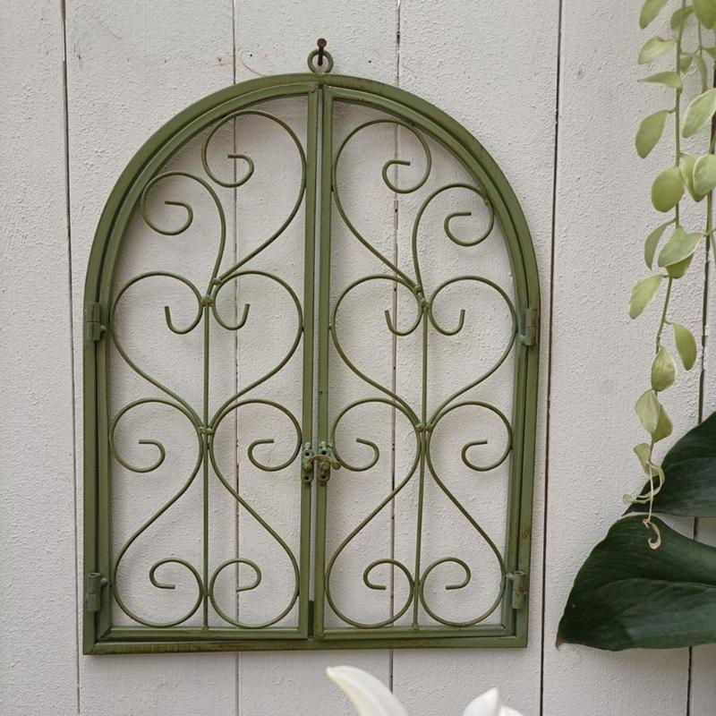 Romantisch Metalen Wanddecoratie Vintage Nepraam Frame Kunst Met Gebogen Ontwerp Voor Slaapkamer Tuinen Decoratie