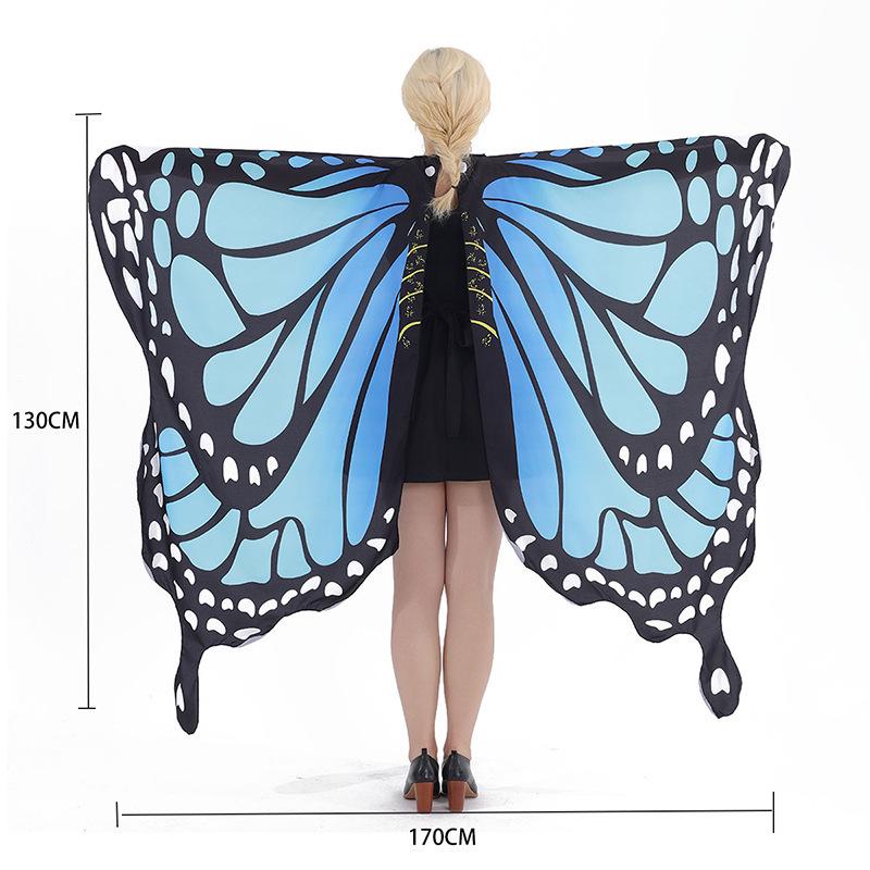 Butterfly Cloak Gradient Halloween Dance Shawl Wings
