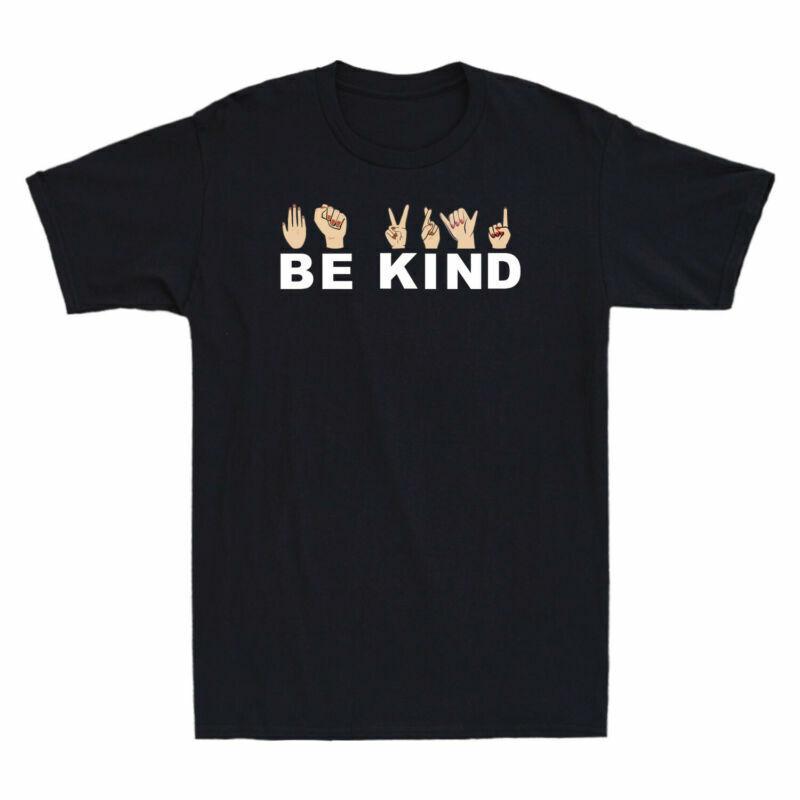Teachers TShirt Language Unisexs Slim Hand Interpreter Sign Kind Be Asl Melanin S