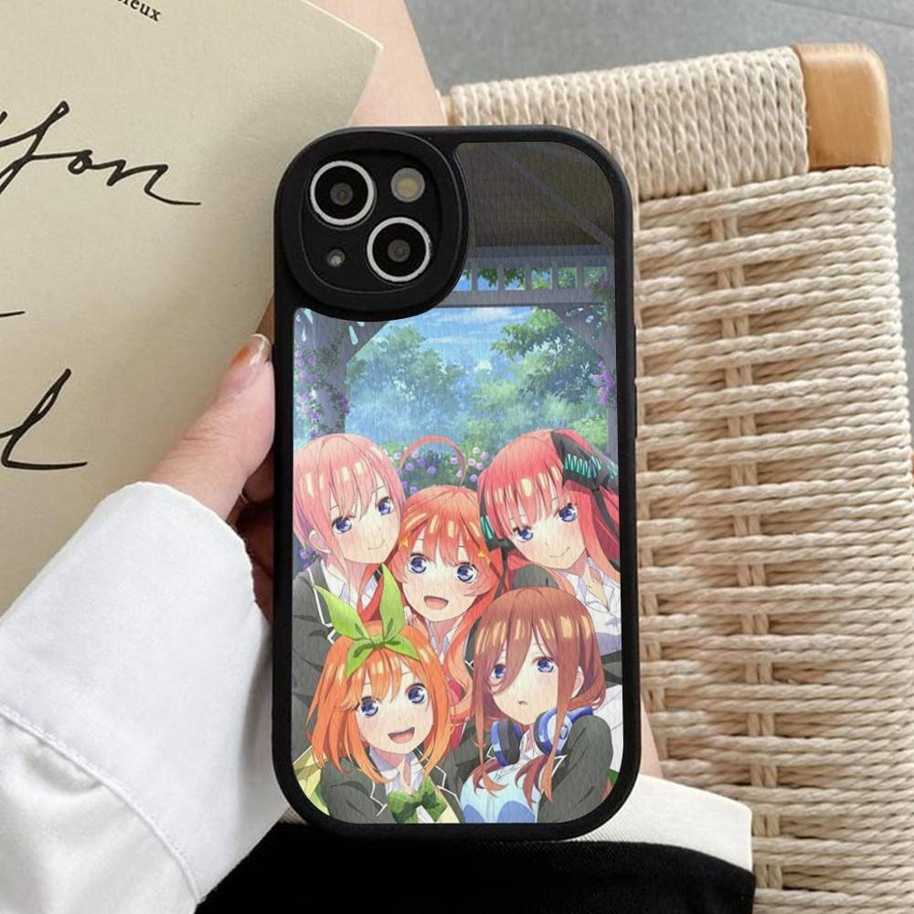Cartoon Q-Quintessential Q-Quintuplets Phone Case Hard Leather For IPhone 16 15 14 13 12 Mini 11 14 Pro Max Xs X Xr Plus Fundas