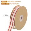 Natürliches Baumwollstreifenband Doppelseitiges Streifen-Baumwollband Natürlich mit Schwarzem Ripsband für Geschenkverpackung DIY-Bastelarbeiten