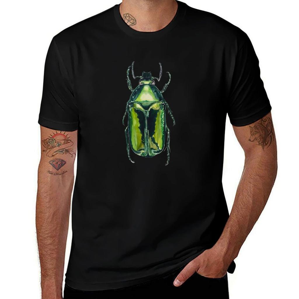 Green Scarab Beetle Agestrata Semperi Female Tshirt Breathable Lightweight Summer Top