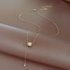 Cold wind, cat's eye stone, small waist pendant necklace, simple personality, versatile temperament, fashionable necklace, clavicle chain