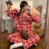 Cute Women Sleep Pajamas Classic Casual Fashion Spring Home Clothes Cartoon Print Sweet Style Lady Lounges