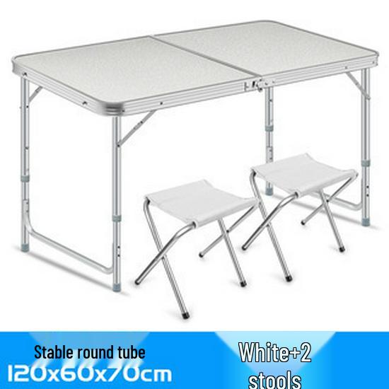 Portable Aluminum Alloy Folding Table and Chair Set for Outdoor Camping and Street Stalls