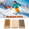 Snowboard Wax Brush Wood Handle Ski Waxing Brush Snowboard Maintenance Tool Cleaning Brush Skiing Snowboard Accessories