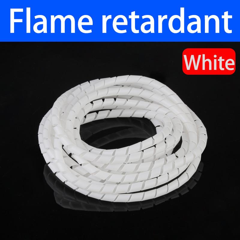 

Flame Retardant Spiral Wrap Sleeving Tube Isolation Cable Protective Sleeve PE Plastic Band Winding Pipe Wire Pet Bite Preventio 30mm x1.2m білий
