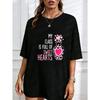 White T Shirt My Class Is Full Of Sweet Hearts Pink Heart Print For Teachers Valentine Day Gift