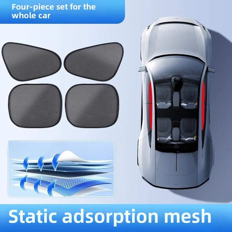 Universal Car Sunshade Electrostatic 4-Layer Side Window Sun Shade Cover for Car Sun Block Curtains UV Protection Sun Visor Film