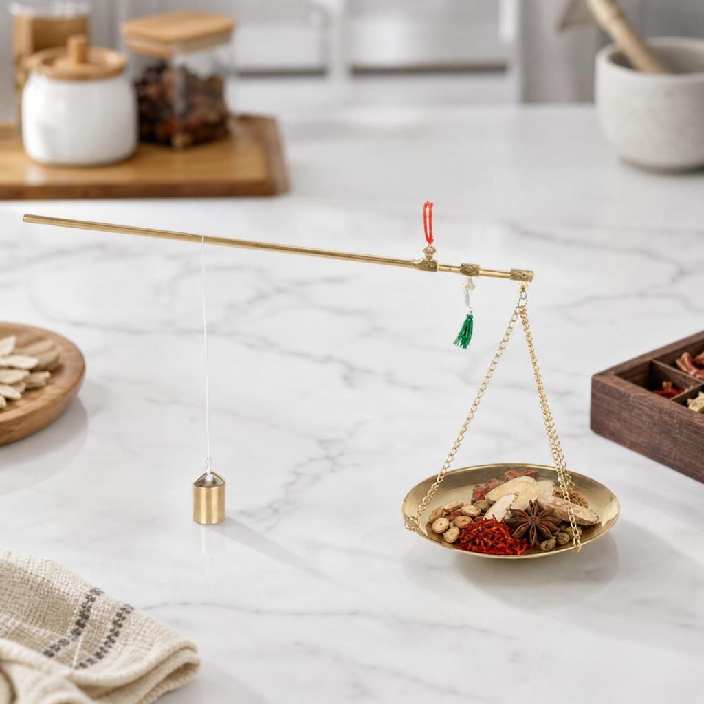Handmade Copper Balance Scale Manual Graduated Beam Long-Lasting