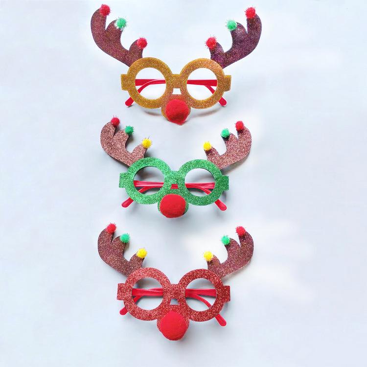 Creative Christmas Glasses - Santa, Snowman, Antlers for Adults & Kids