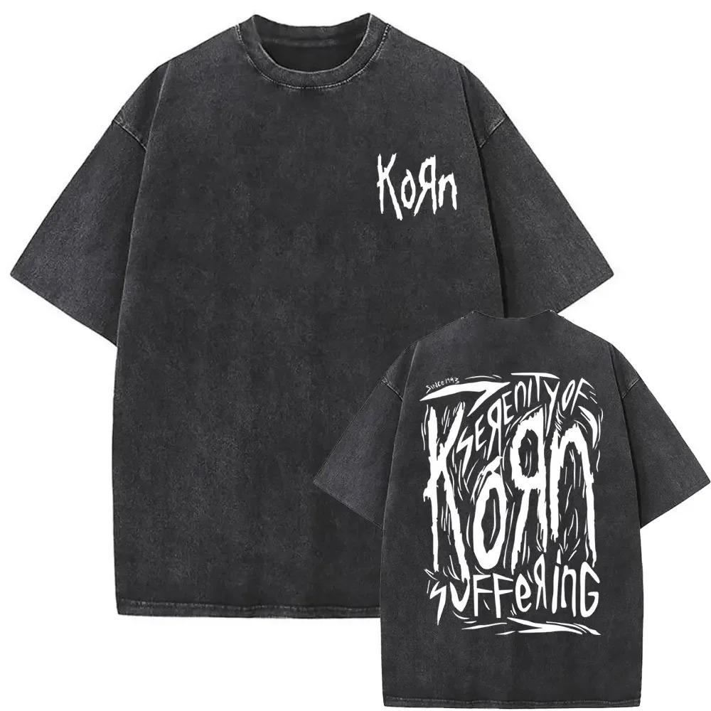 

2026 Новинка Чоловічий одяг Футболка Homme T-Shirt Чоловіча Футболка для чоловіків Прана Вінтаж Рок-гурт Korn Follow The Leader XL темно-синього кольору