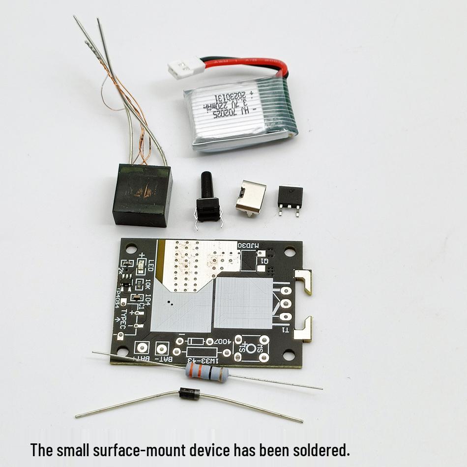 Rechargeable DIY Arc Lighter Kit - High-Voltage Ignition Module with Electronic Components
