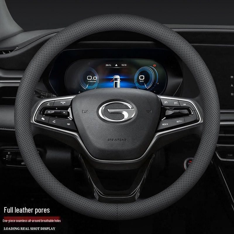GAC Trumpchi Genuine Leather Steering Wheel Cover for GS8, GS4, GS5, Shadow Leopard, 580, M8 Models