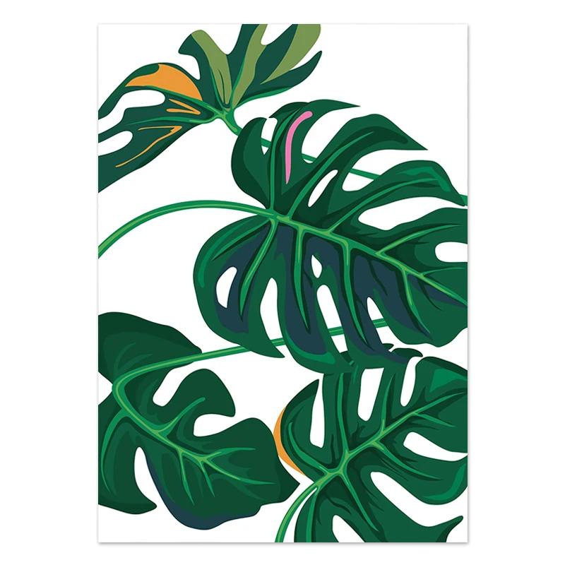 Animals Canvas Painting Koala Jungle Posters and Prints Nordic Monstera Leaf Wall Art Pictures for Living Room Home Decoration
