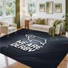 Derby County Design Crystal Velvet Rug Soft Decorative Mat for Bedroom Entrance