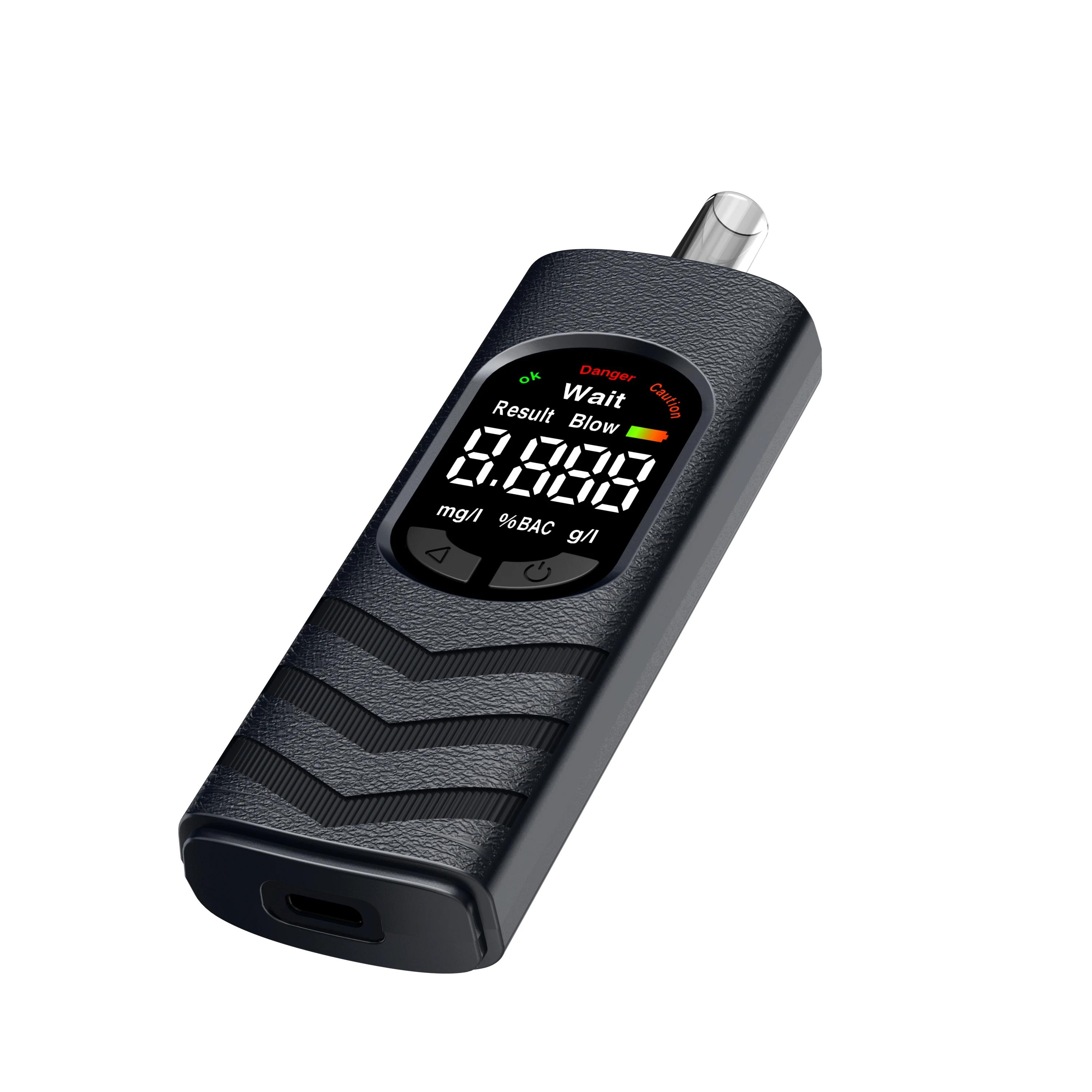 

No Contacted LCD Digital Alcohol Tester Police Professional Alcohol Detector Breathalyzer Drunk Driving Tester 3 Colors Lights