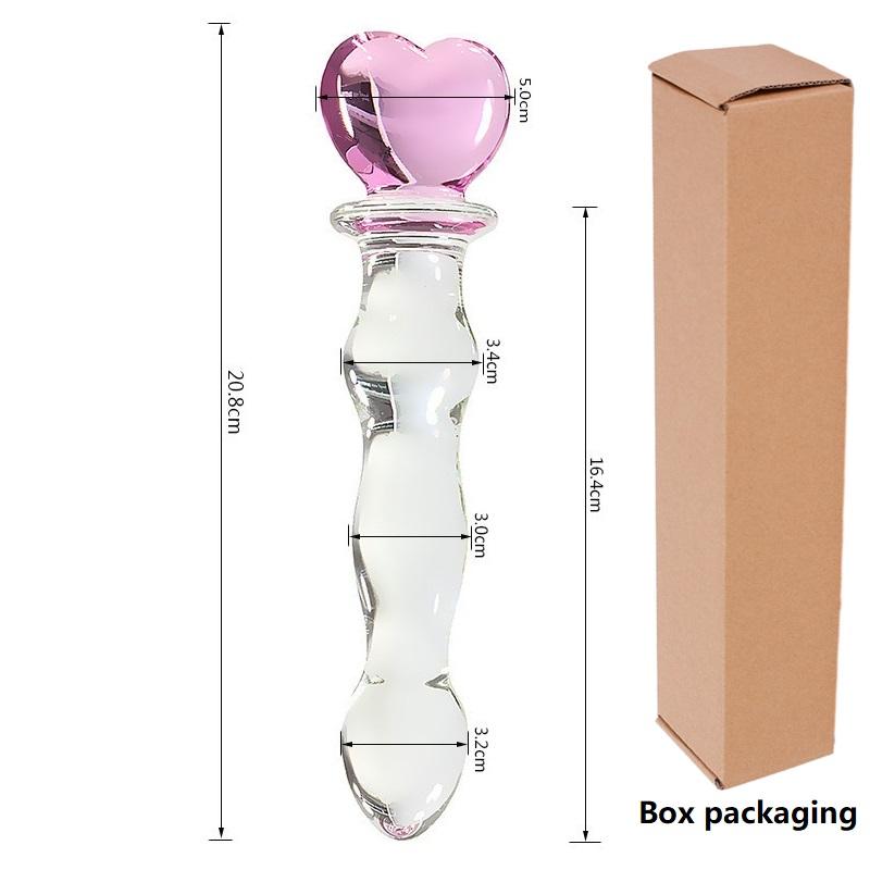 Glass Crystal Dildo Anal Plug Lesbian Sex Toy Vaginal Clitoral Stimulation Stick Smooth Sex Product For Female Masturbation