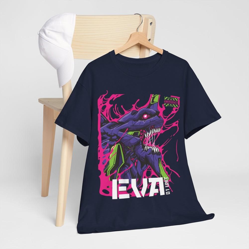 Tshirt Neon Genesis Evangelion Shinj Asuka Eva Unit 01 Anime Mecha 90s Japan
