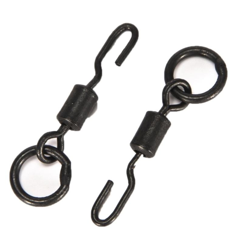 European Styles Open End Fishing Swivels Brasses Hook Quick Assembly for Fishing Techniques