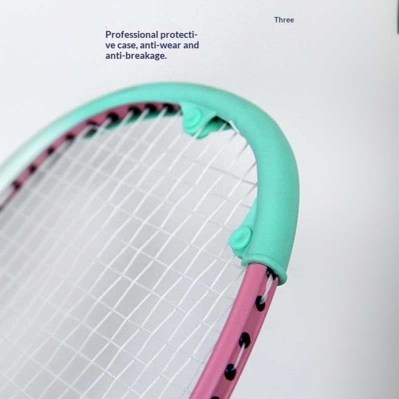 2Pcs 19cm Durable Silicone Badminton Racket Head Protection Strips Prevent String Breakage for Outdoor Indoor Sports Matches