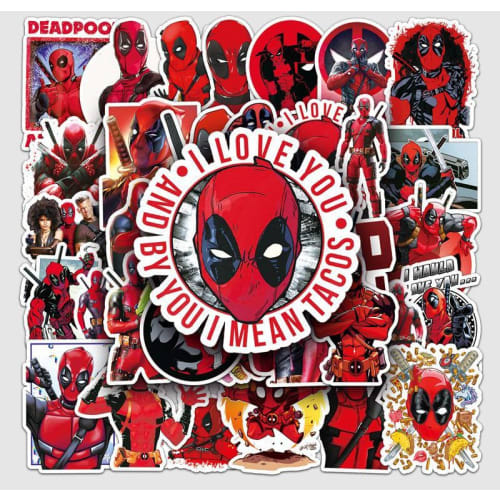 50 Unofficial Deadpool & Wolverine Stickers, Waterproof PVC Stickers, Popular and Cute DIY Stickers for Cars, Motorcycles, Helmets, PCs, Snowboards, a